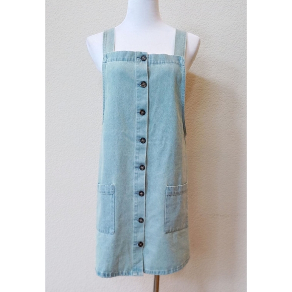 Roolee Dresses & Skirts - Roolee denim jumper button down dress